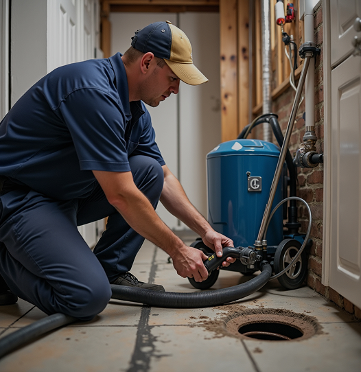 professional-plumber-using-a-drain-cleaning-cable