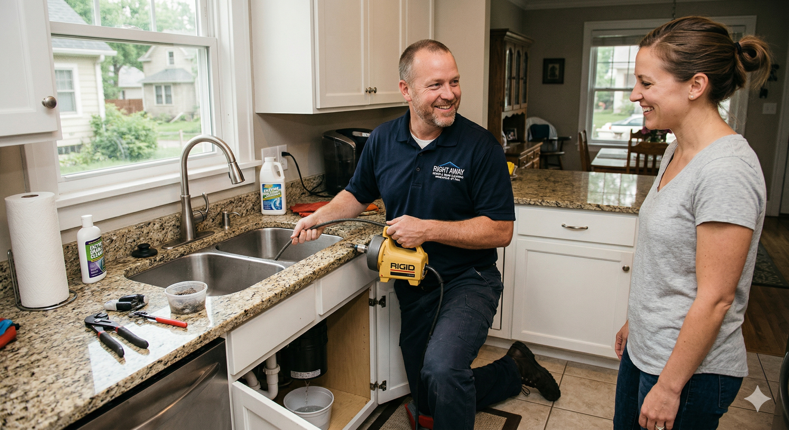 plumbing snaking drain